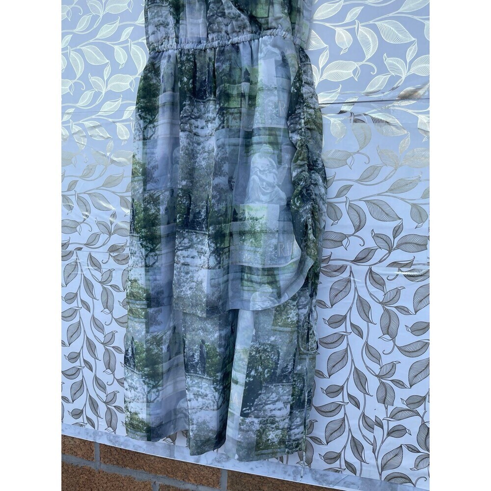 Plains & Prints x Mark Nicdao Manila Dress Size US 2 Vintage Aesthetic Chiffon - Picture 4 of 12